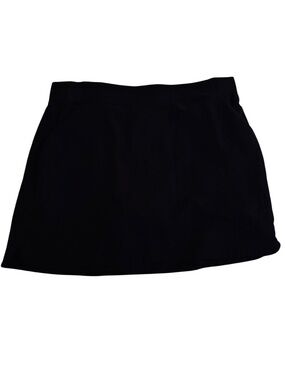 Black Skort Skirt with Built-In Shorts